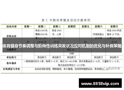 体育健身节奏调整与阶段性训练突发状况应对机制的优化与补救策略